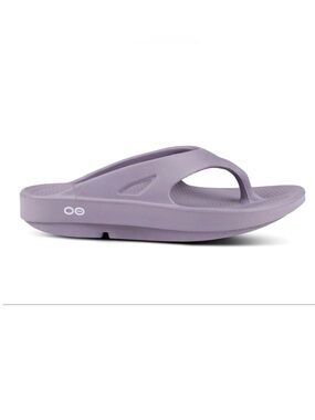 OOFOS OOLALA THONG SLIDE SANDALS IN MAUVE UNISEX M13
W15